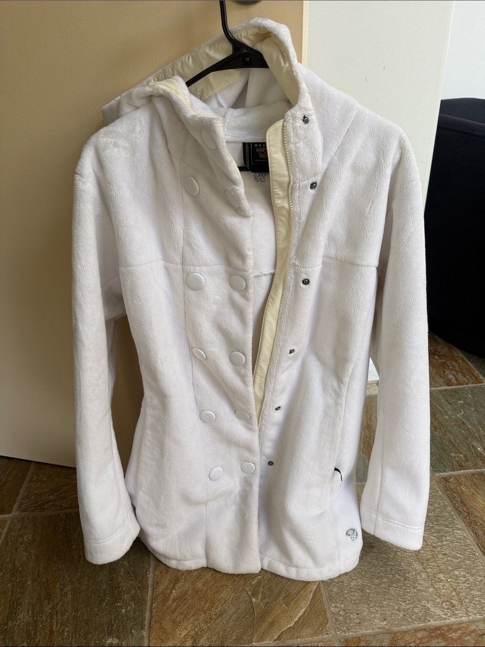 Mountain Hardwear White Hooded Teddy Jacket